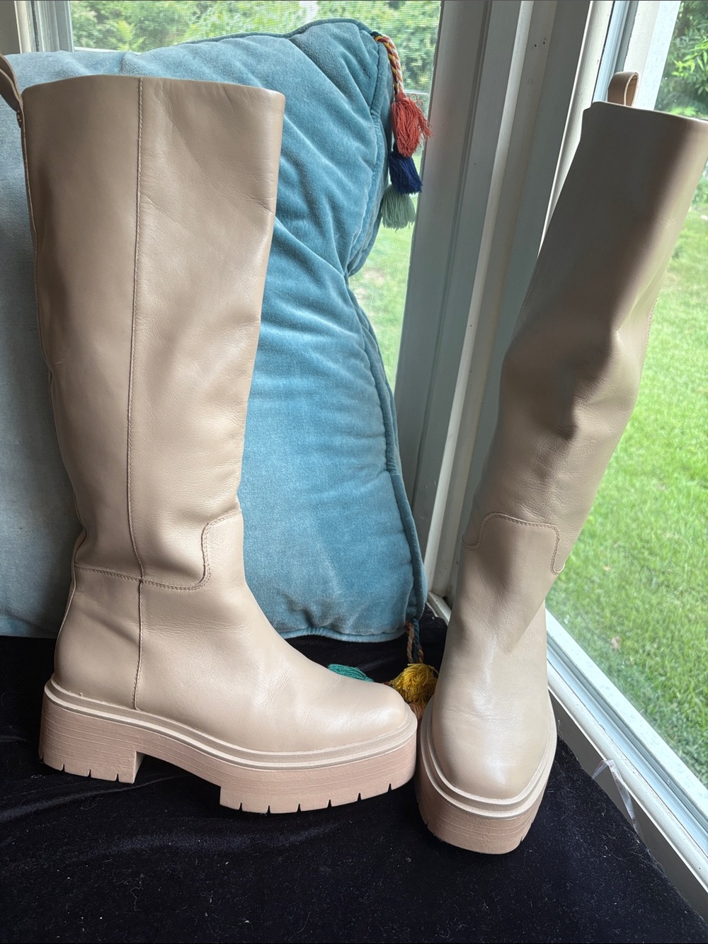 Sam Edelman Taupe Chunky Platform Boots